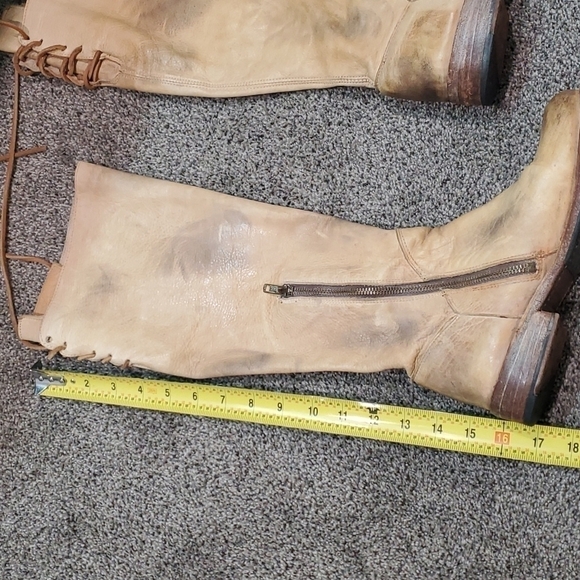 Bed Stu Womens Manchester Distressed Leather Tan Rustic boots sz 6.5 - Picture 14 of 15